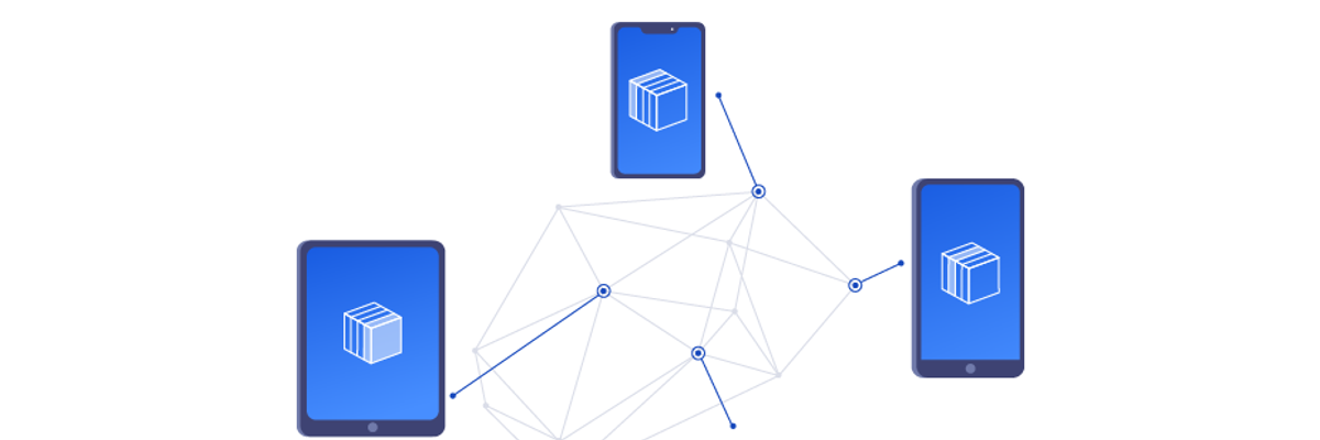 Illustration of phones in a network