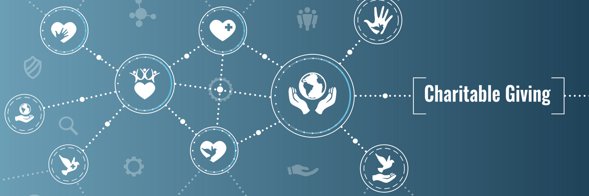 Hero image depicting charitable giving