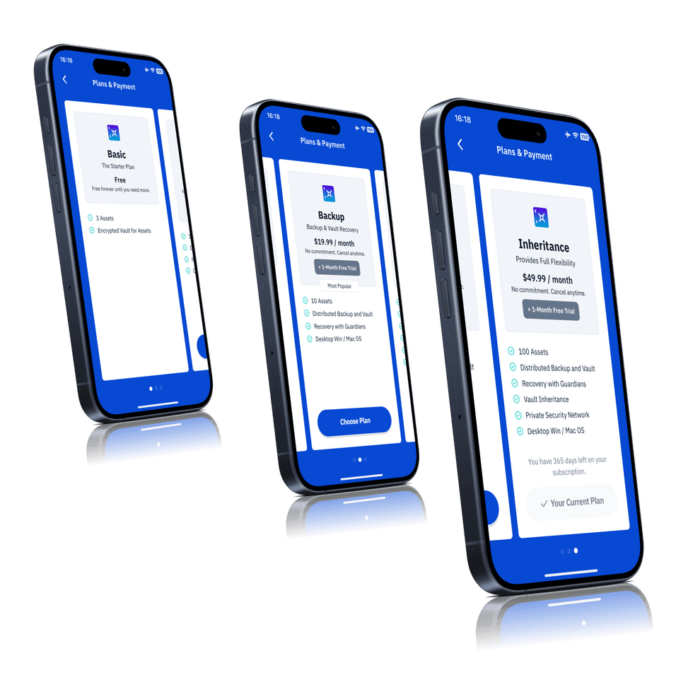 Image of mobile phones with different subscription plans