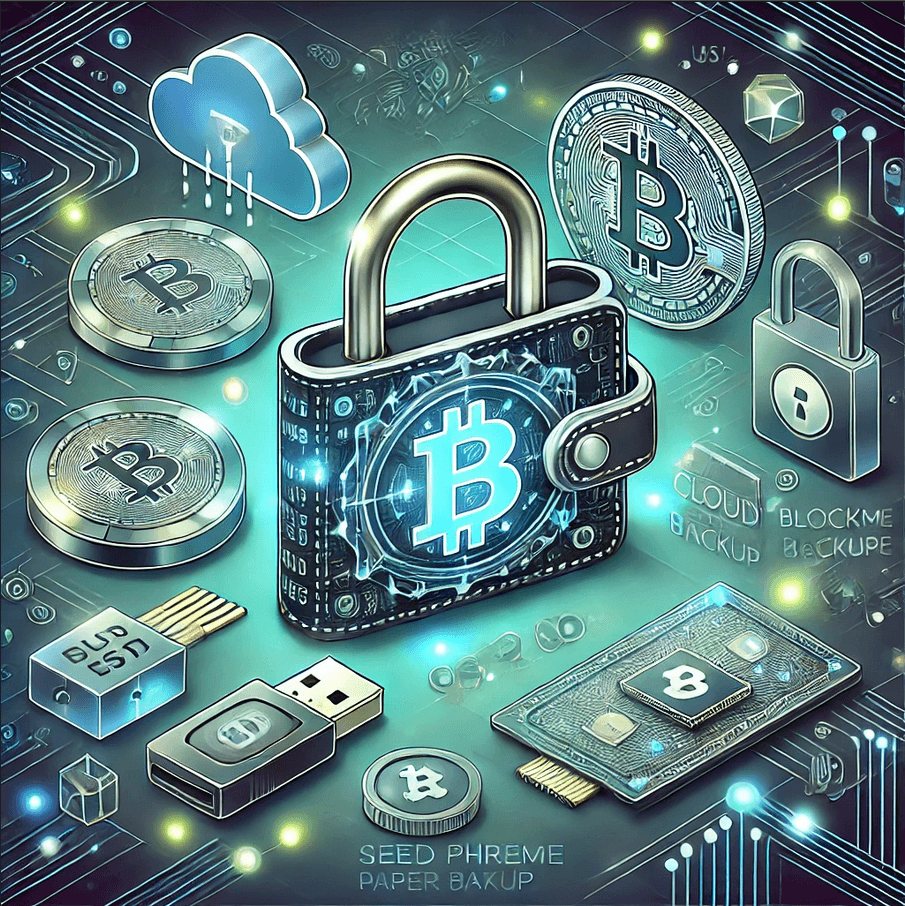 Image of various crypto backup methods
