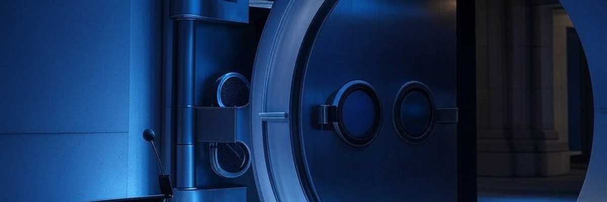 Image of Vault with multiple layers of security including voice