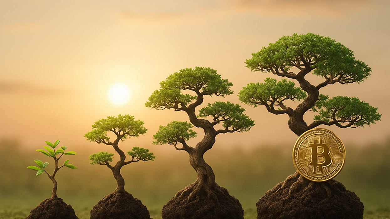 Bonsai saplings growing