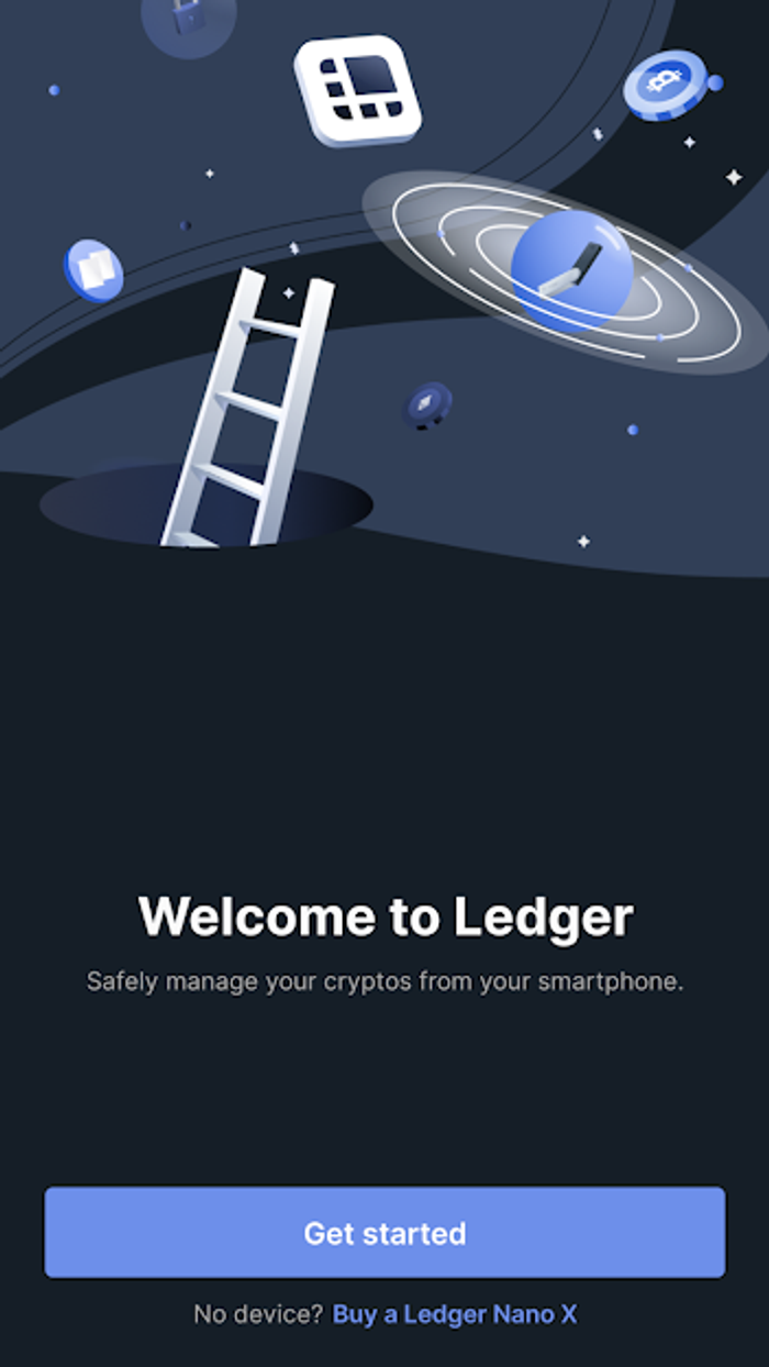 Ledger Welcome Screem