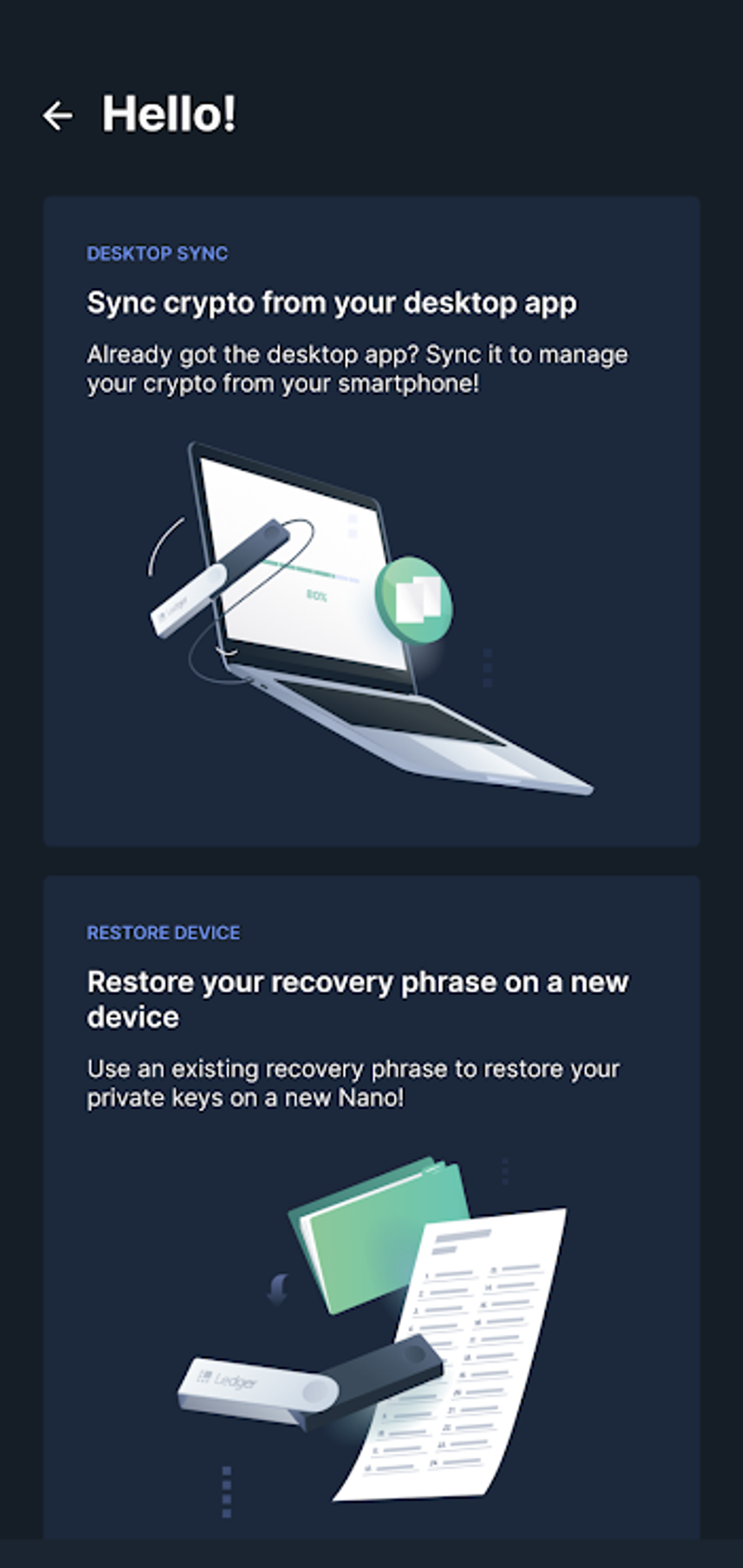 Ledger Nano X use existing recovery phrase