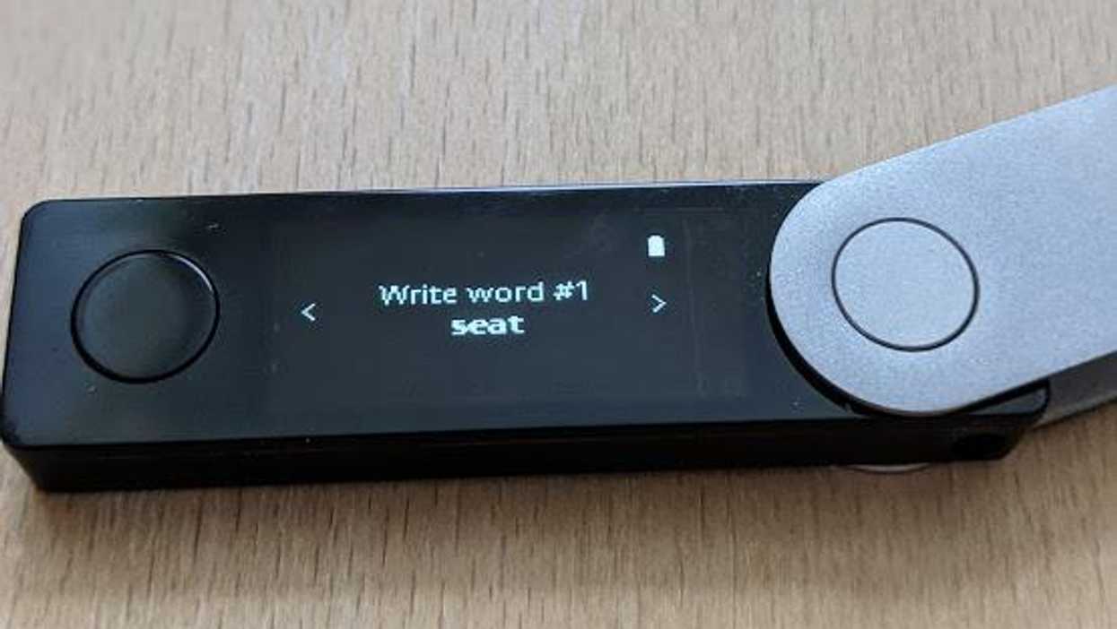 Ledger Nano X write first word