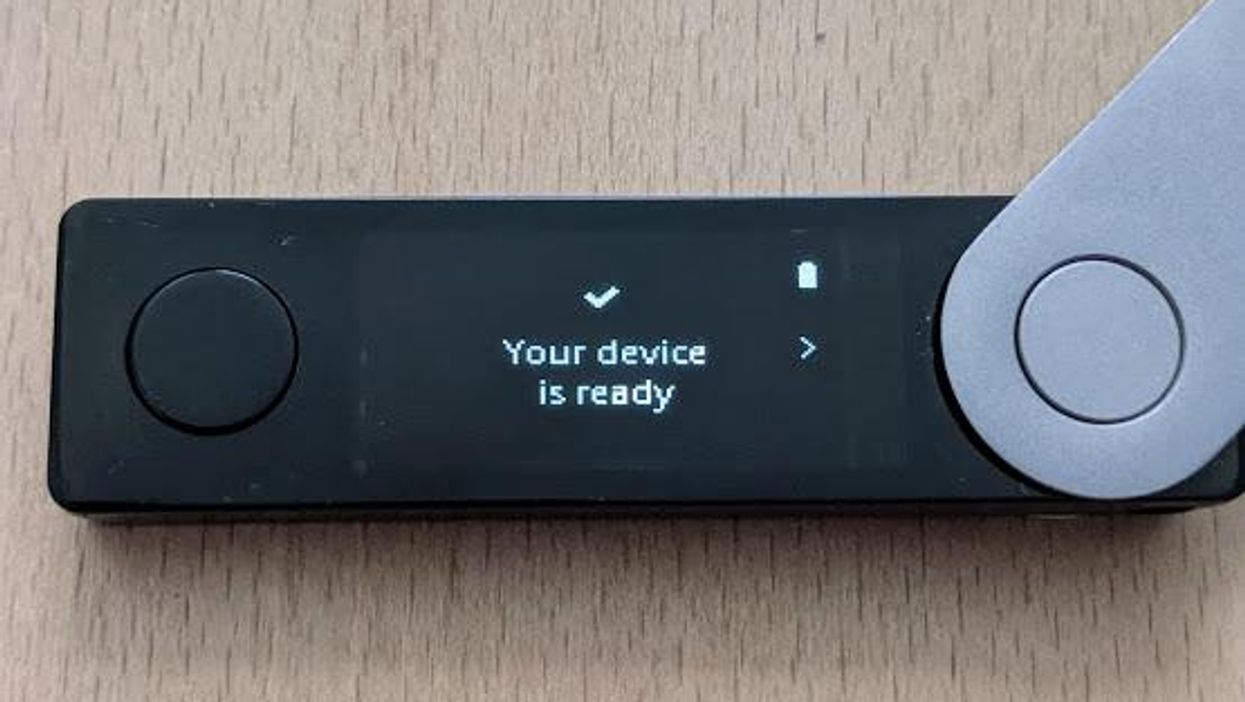 Ledger Nano X device is ready