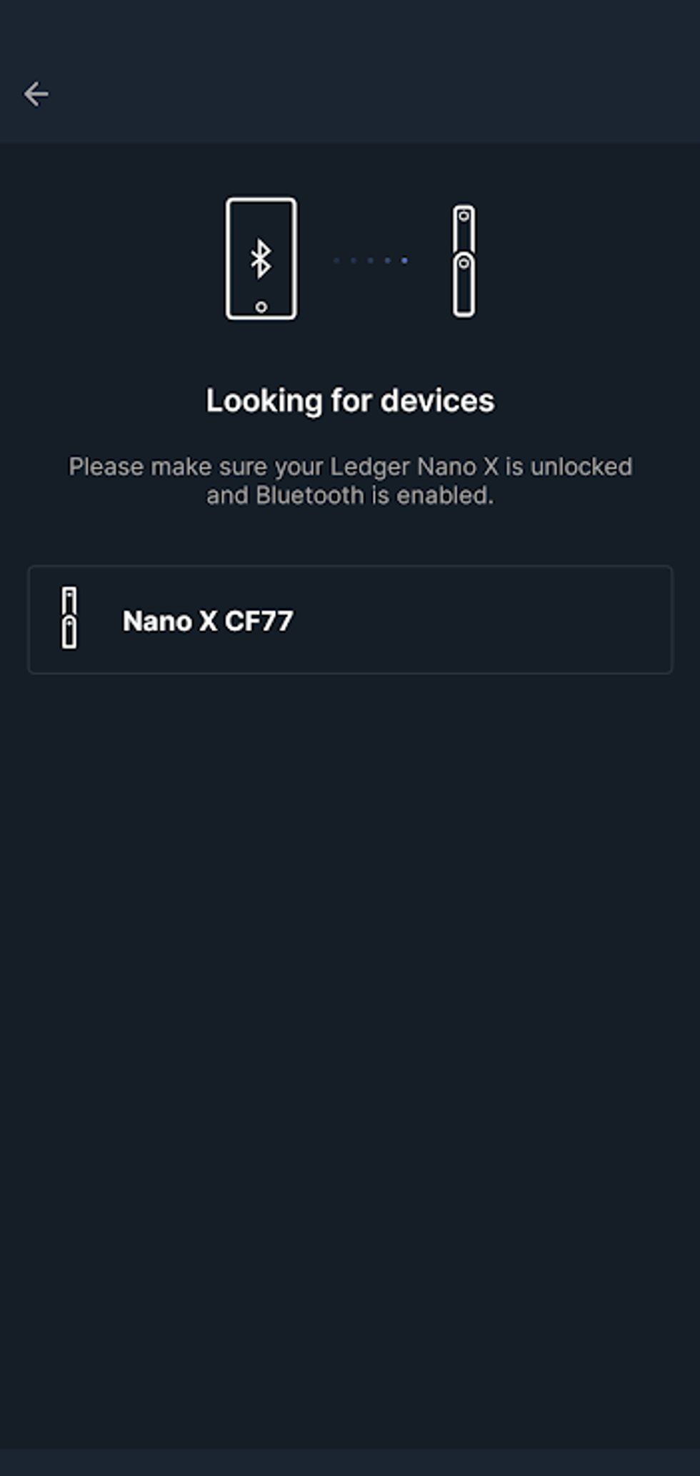 Ledger Live looking for connections