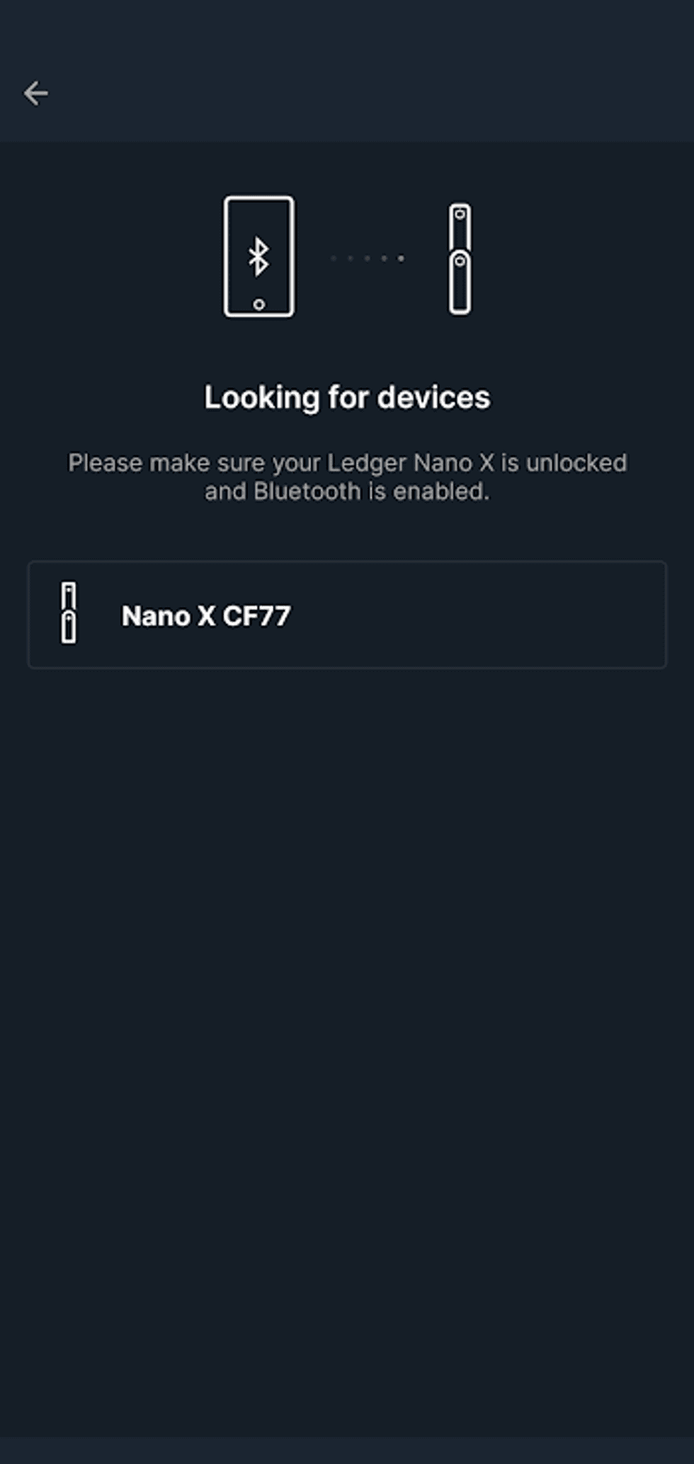 Ledger Live looking for connections