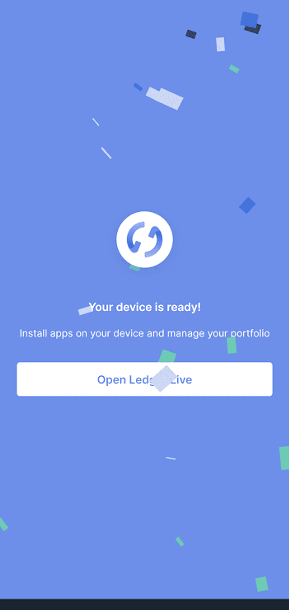 Ledger Live device is ready