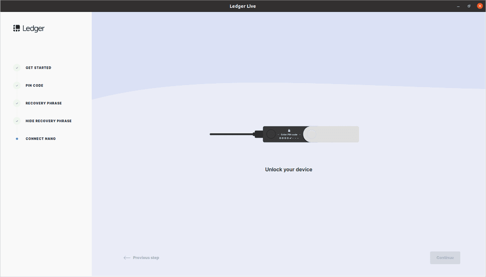 Pairing Nano X with Ledger Live on desktop