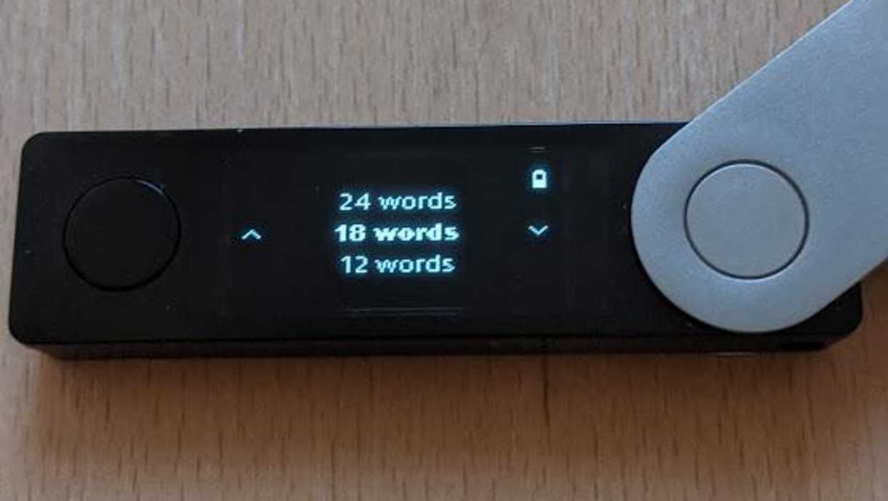 Ledger Nano X number of words options