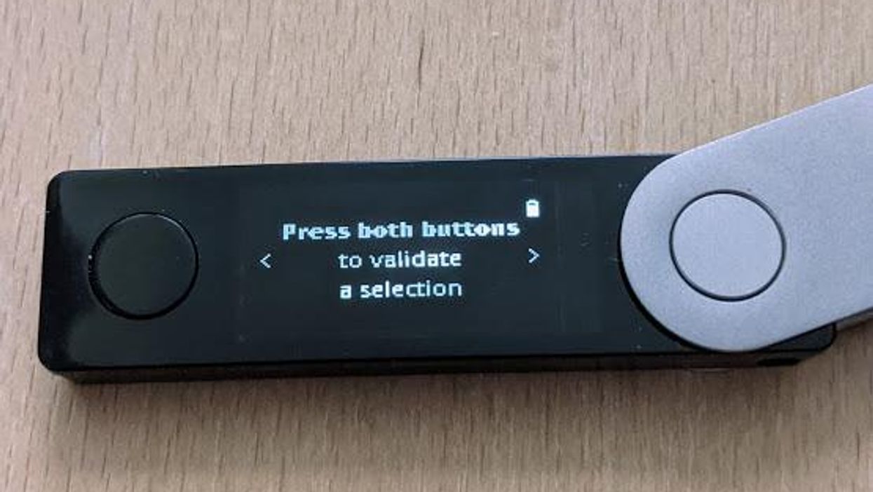 Ledger Nano X select options
