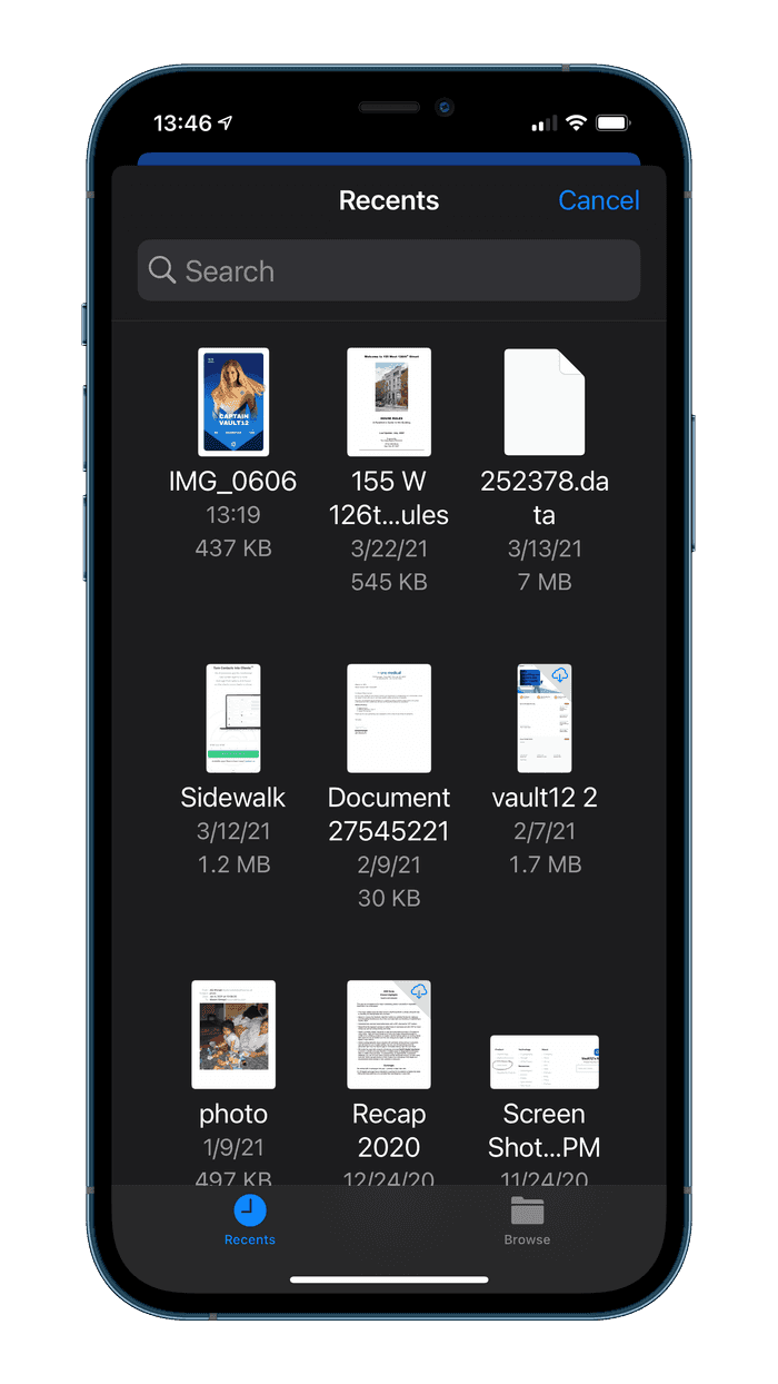 Vault12 app