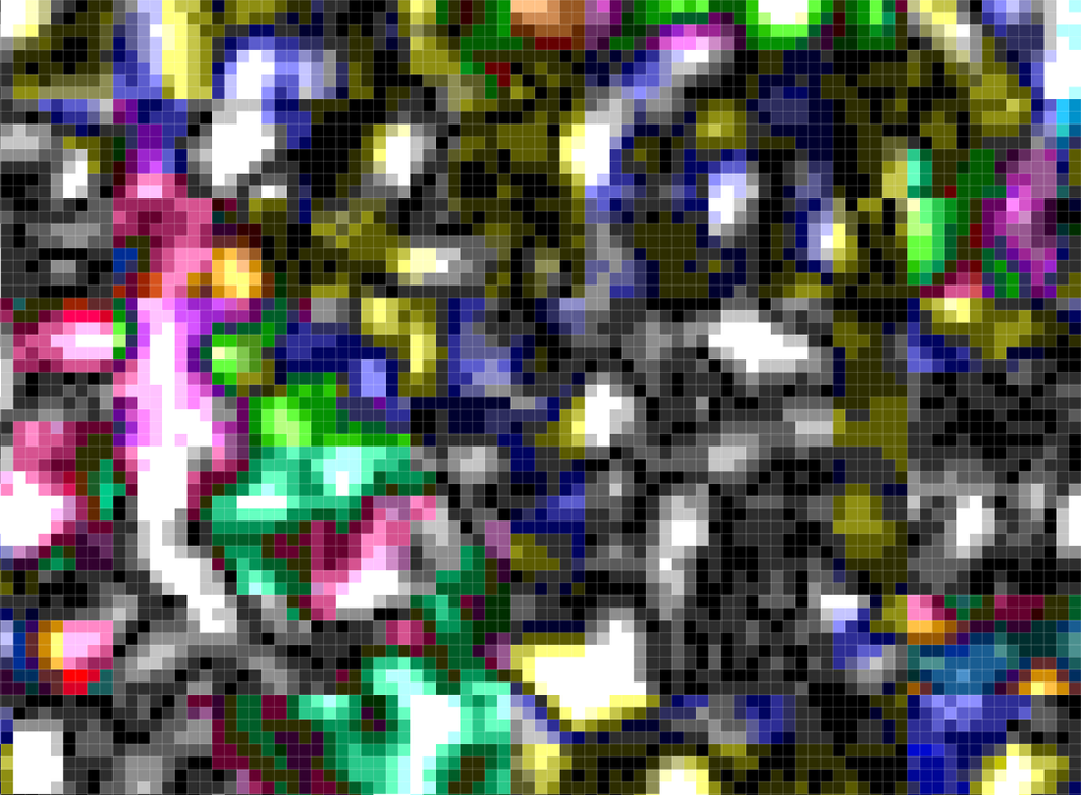 Zoomed in image of entropy in blank photo