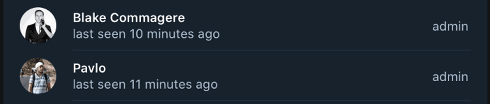 Admins for Telegram group