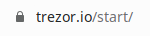 Trezor.io/start SSL lock symbol