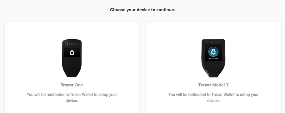 select your device to continue