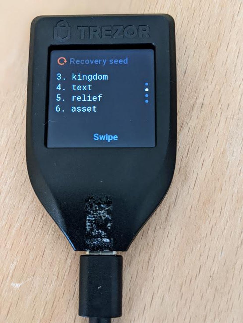 recovery seed words 3-6