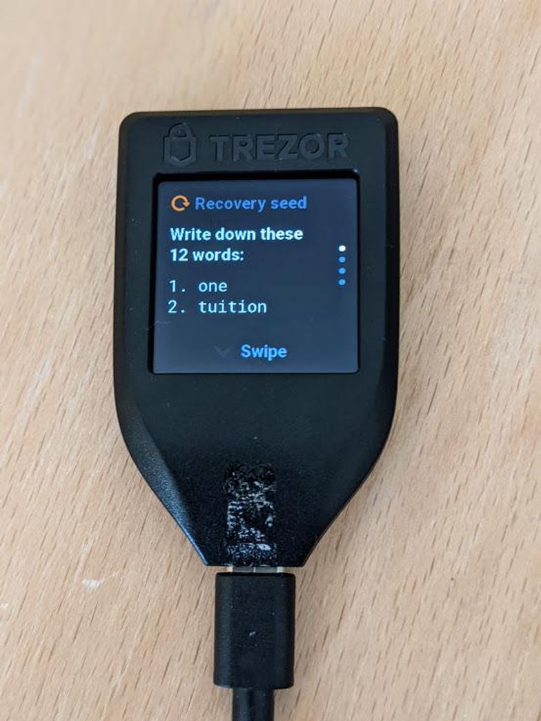 How to set up a Trezor Model One 