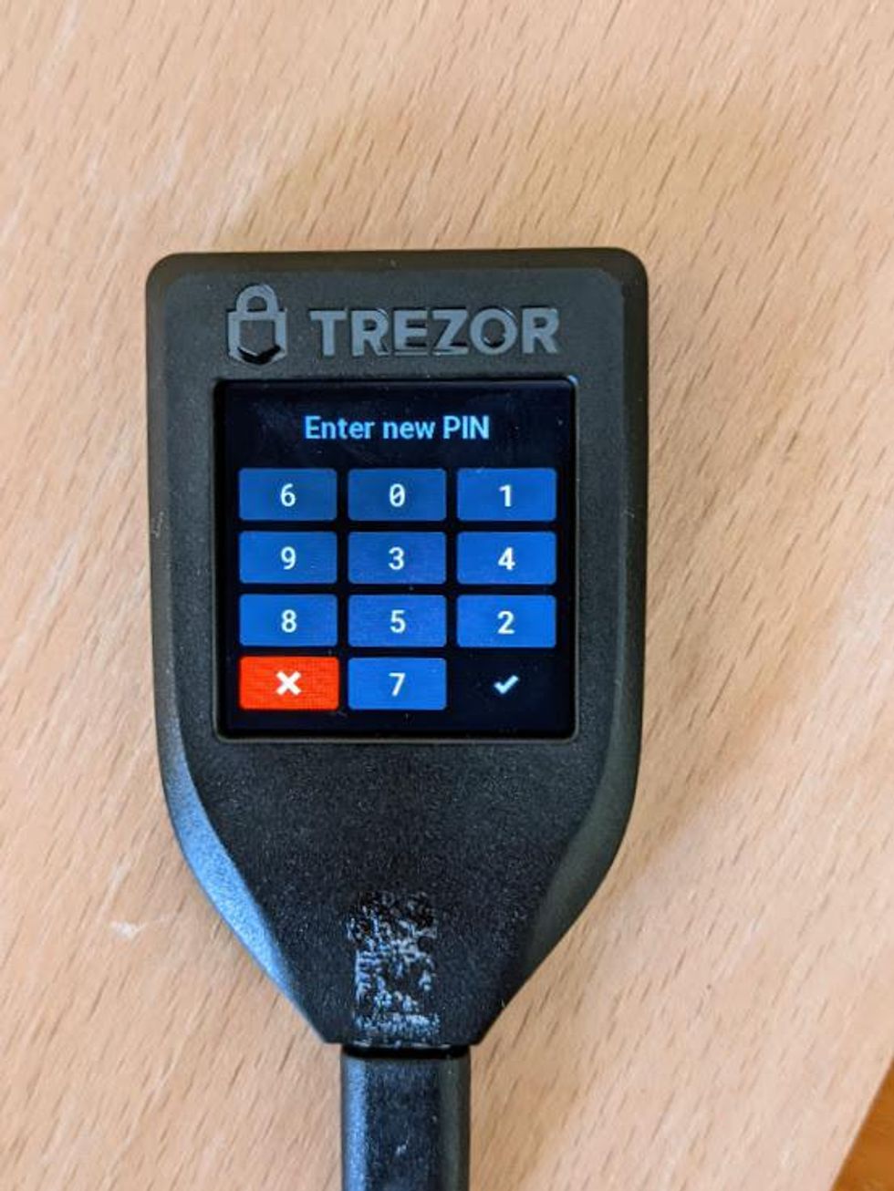 Enter new pin