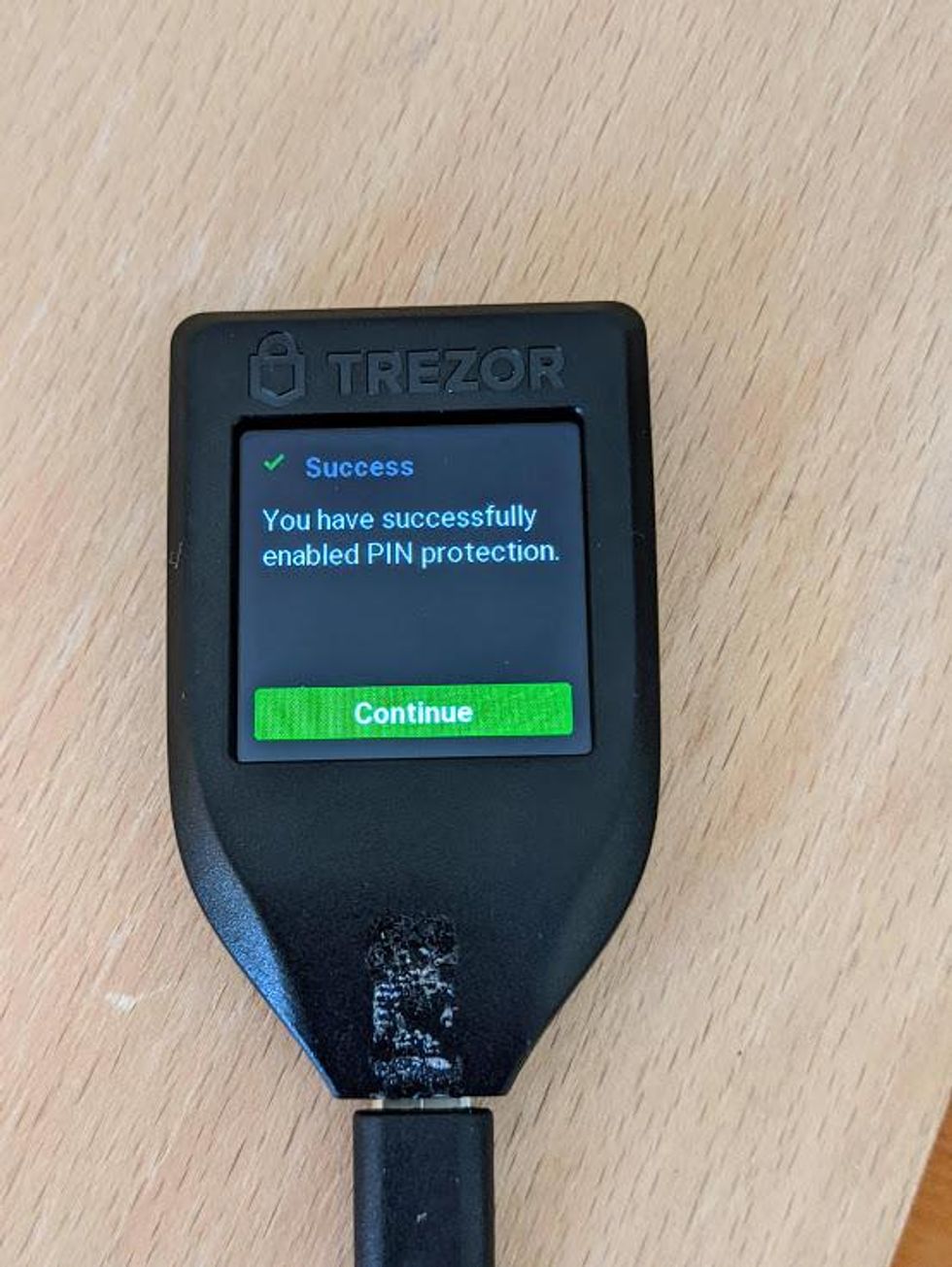 succesfully created PIN