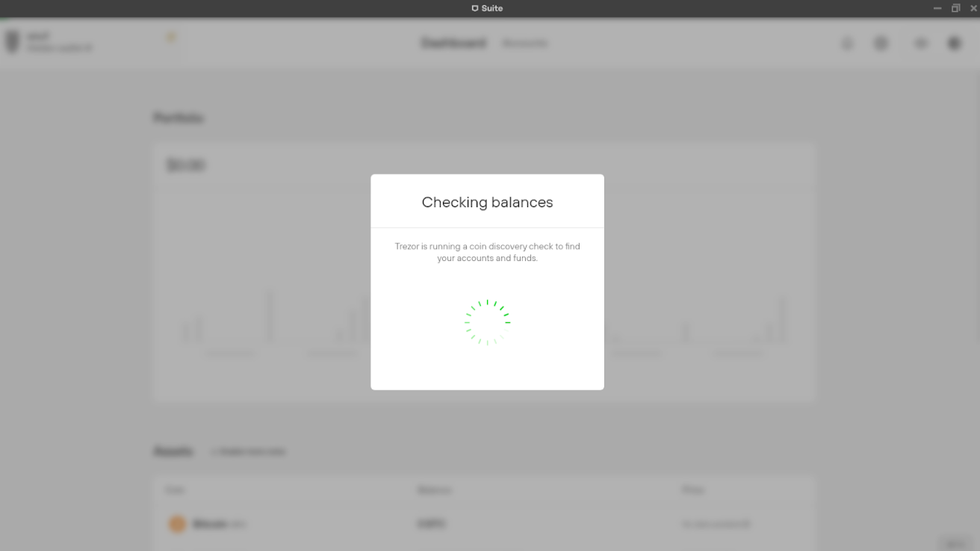 trezor suite loading