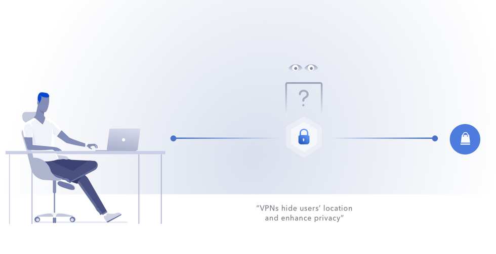 Illustration showing the benefits of VPNs
