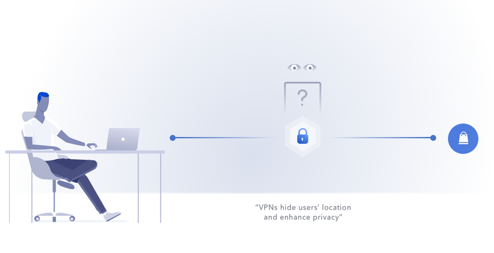 Illustration showing the benefits of VPNs