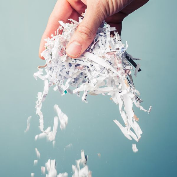Photo of shredded paper