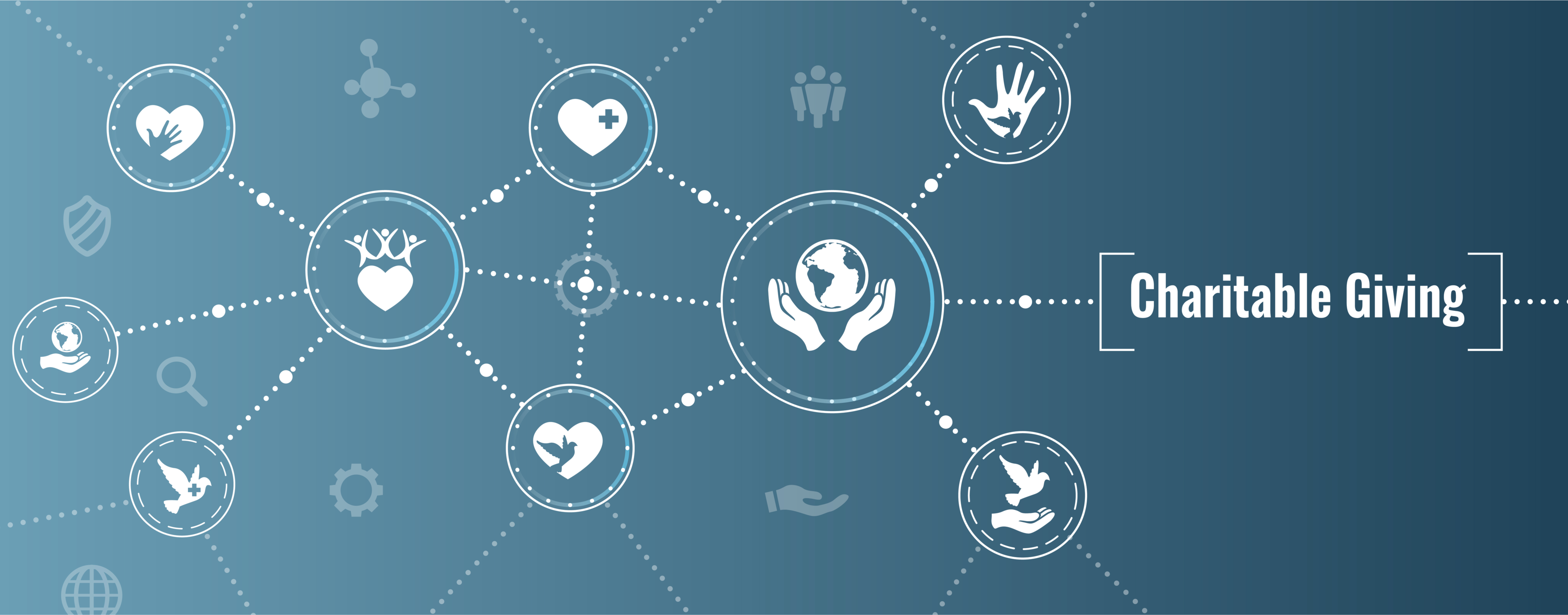 Hero image depicting charitable giving
