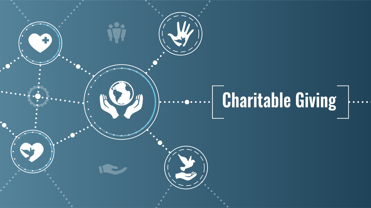 Hero image depicting charitable giving