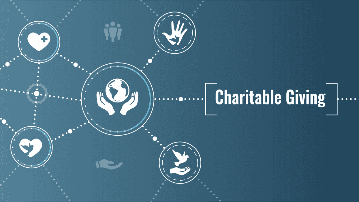 Hero image depicting charitable giving