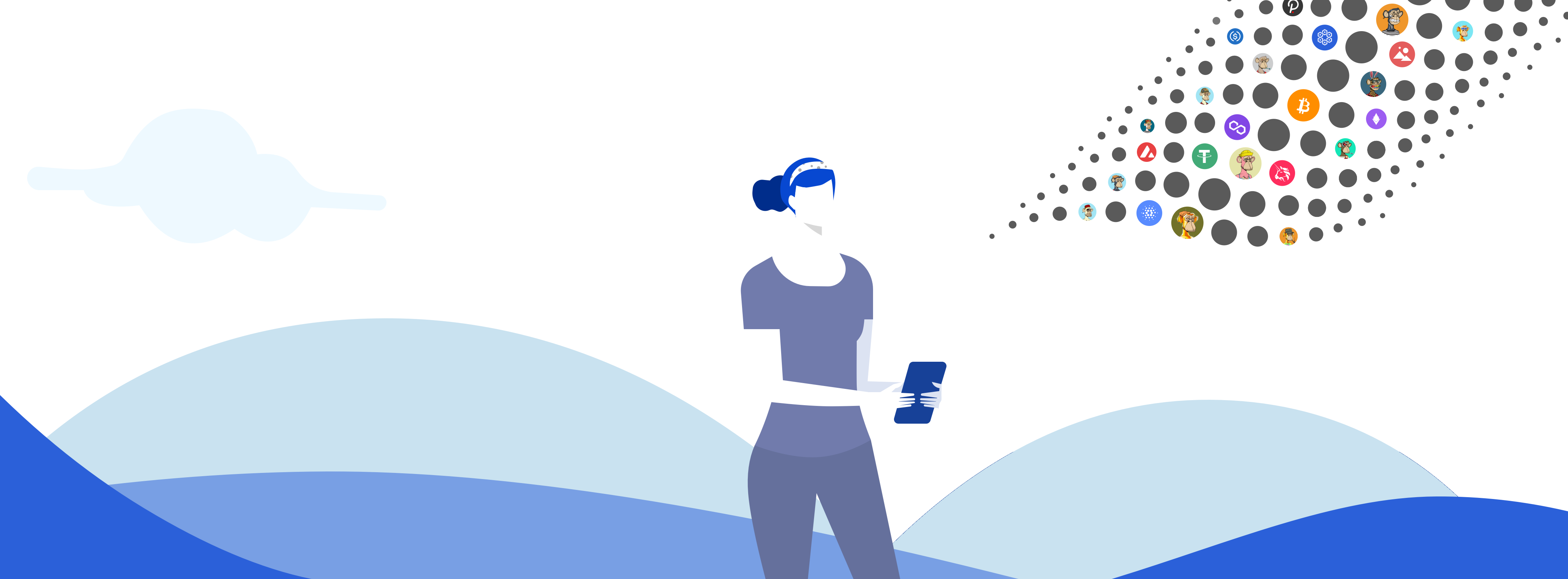 Illustration of woman holding