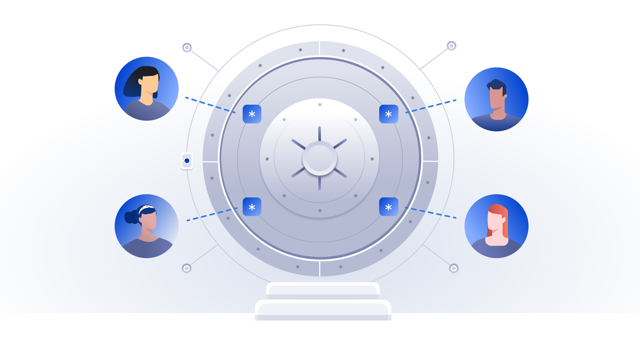 Image of Digital Vault surrounded by Guardians