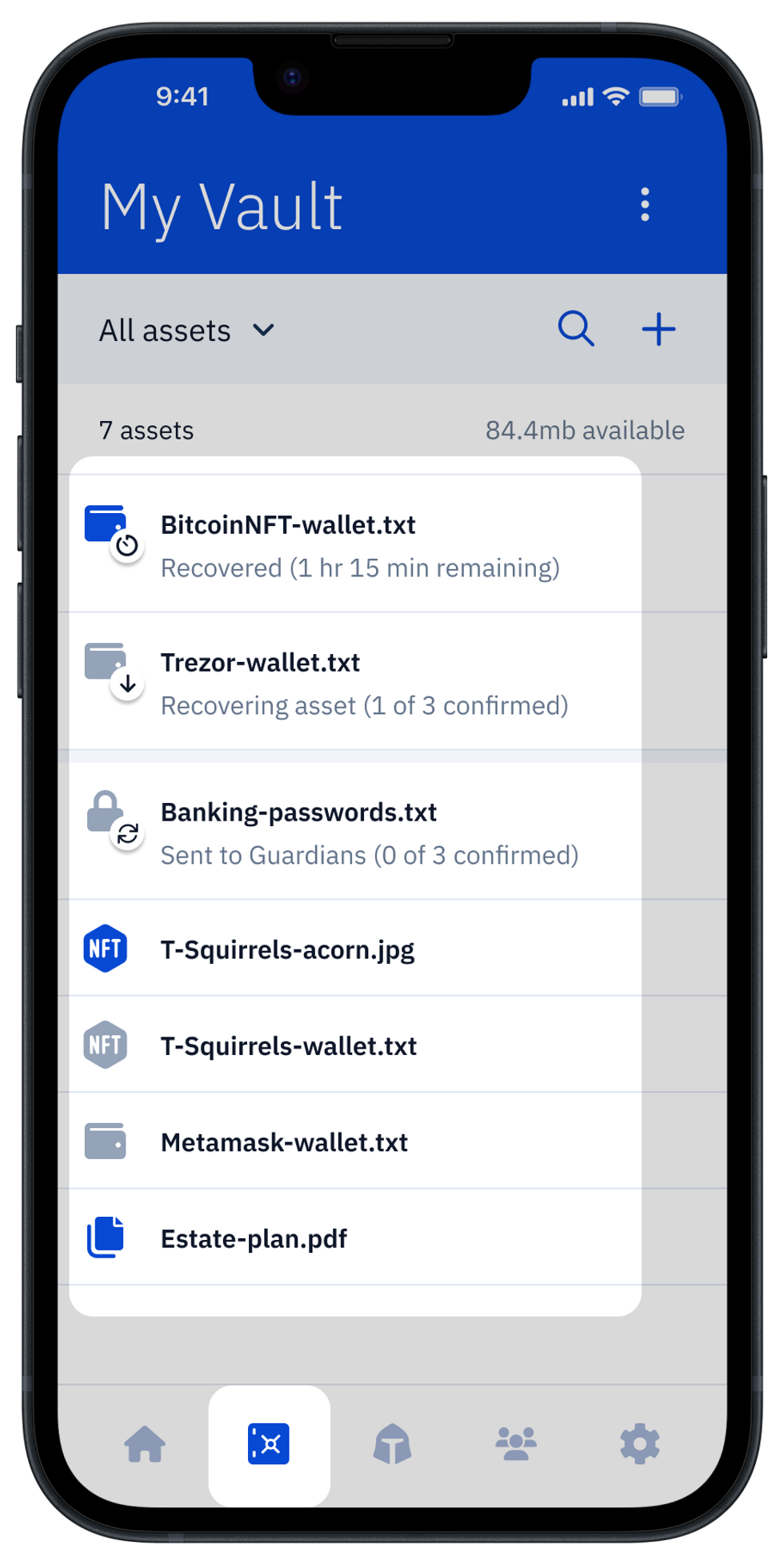 Image of asset inventory in Guard