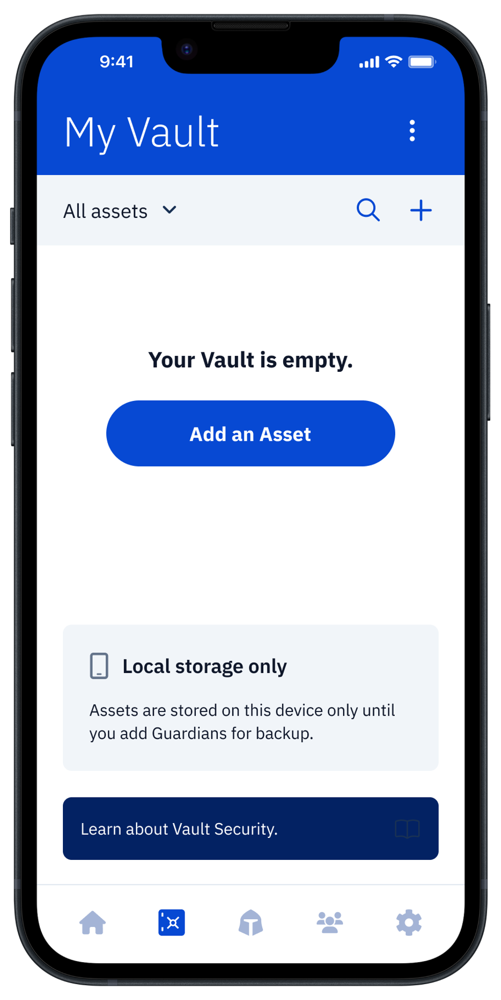 Image of an empty Digital Vault
